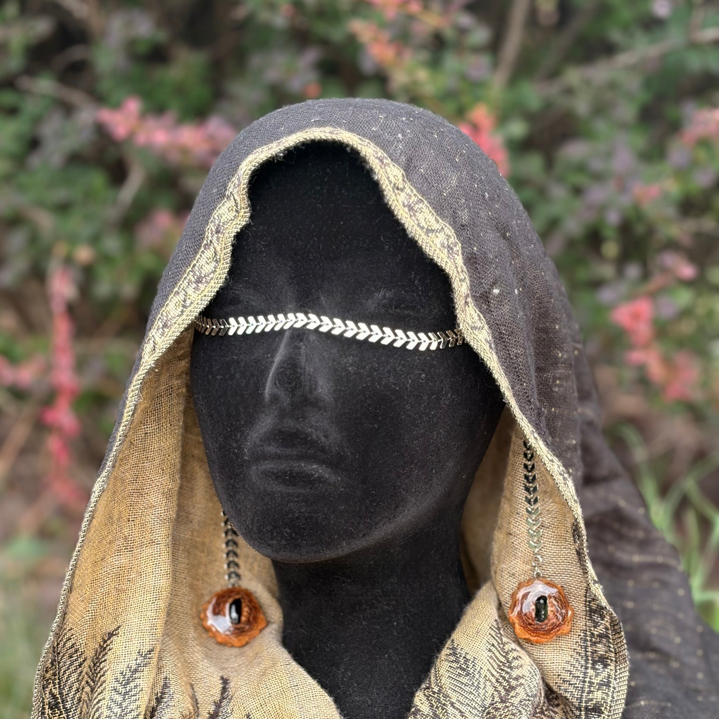 Obsidian Minis, Silver Face Chain