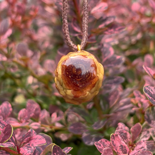 Orange Agate Flower of Life Mini