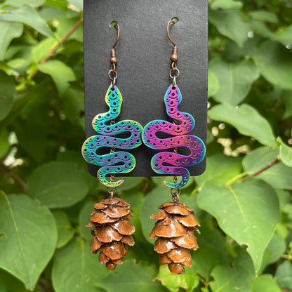 Rainbow Snake Earrings