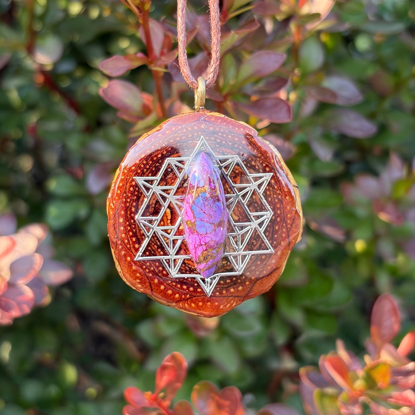 Copper Mojave Purple Turquoise, Tetrahedron, Silver