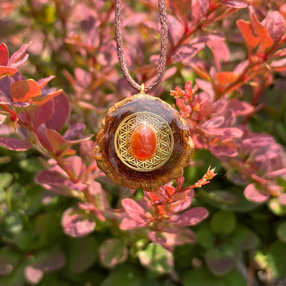 Carnelian Flower of Life Mini