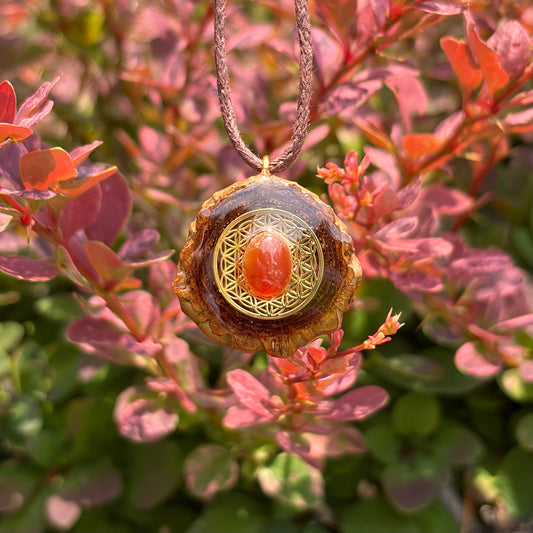 Carnelian Flower of Life Mini