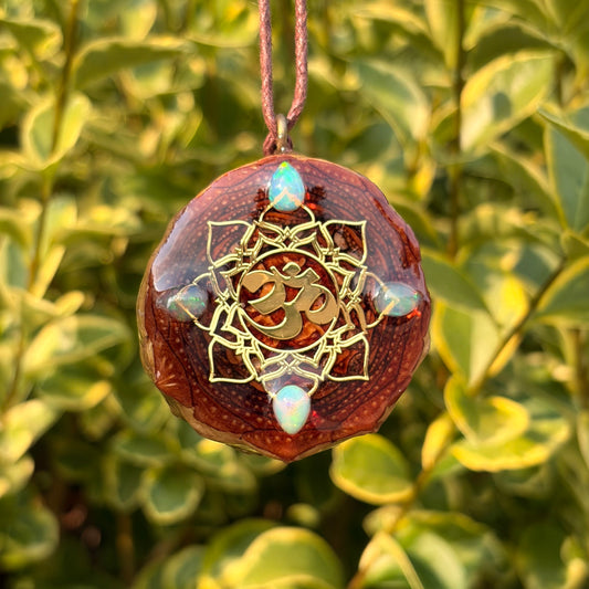 Ethiopian Opal, Ohm Lotus, Gold