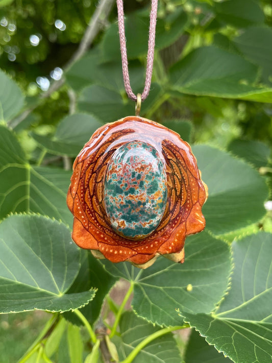Bloodstone Large Pendant