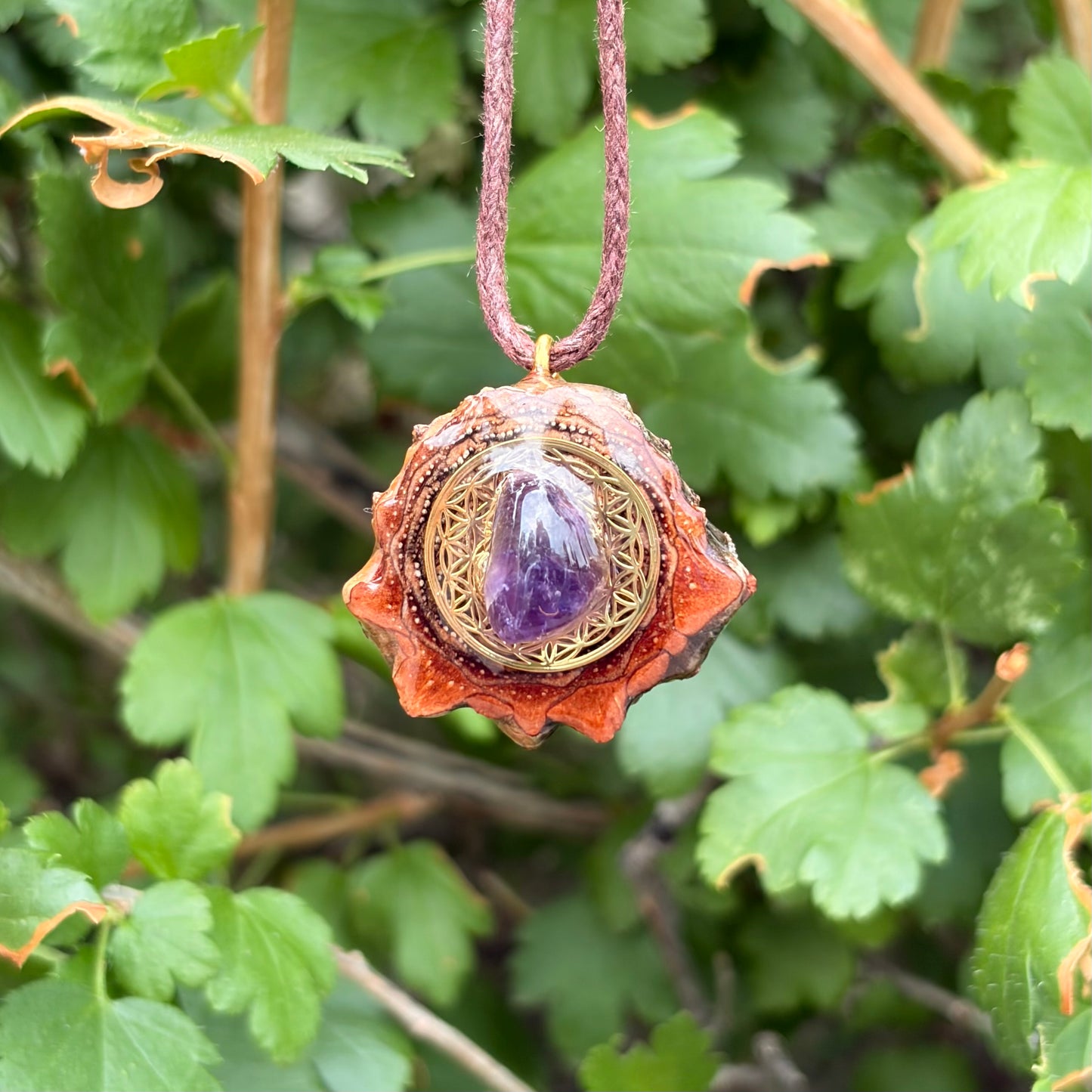 Amethyst Flower of Life Mini