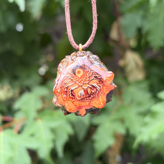 Mexican Fire Opal, Flower of Life Mini