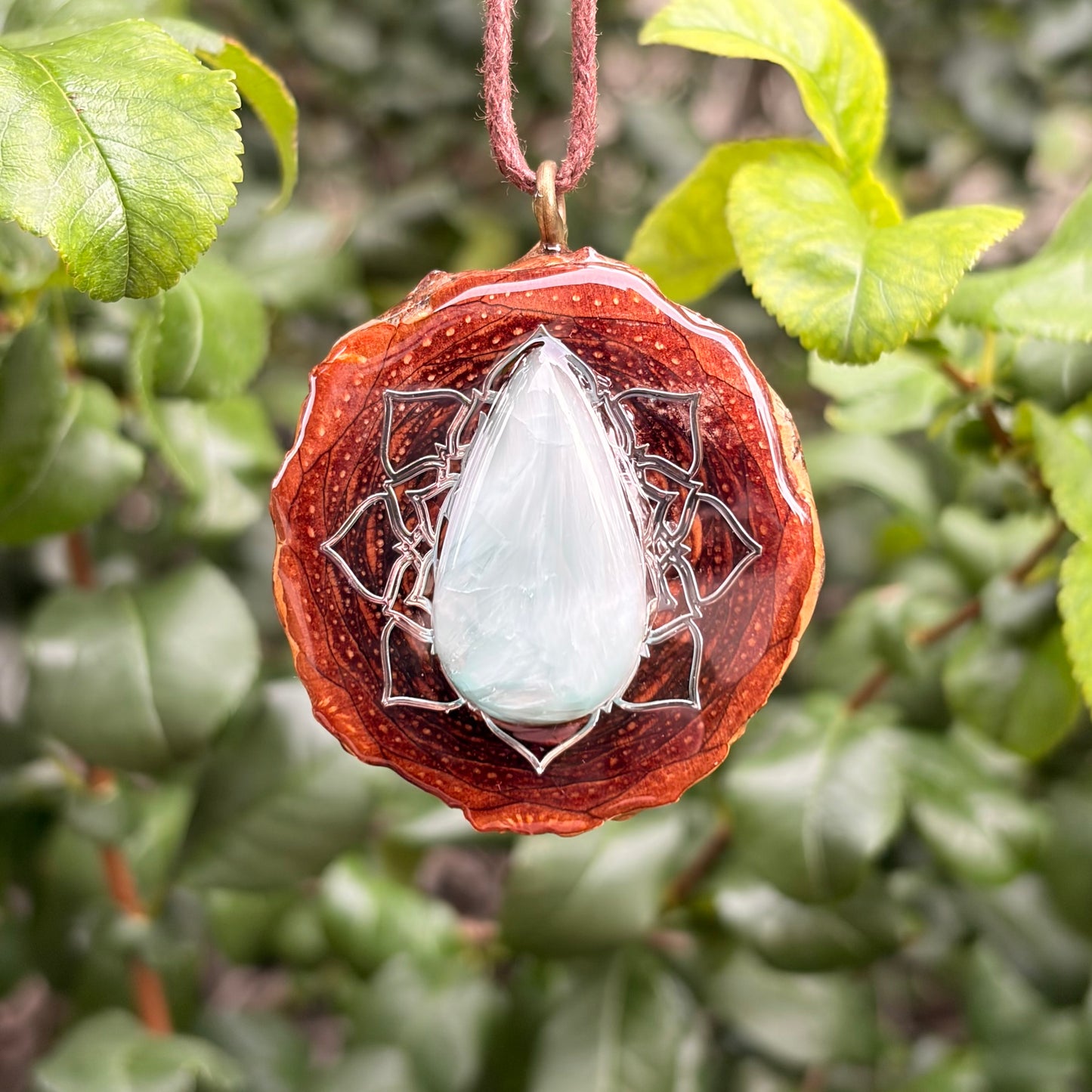Hemimorphite Lotus Silver