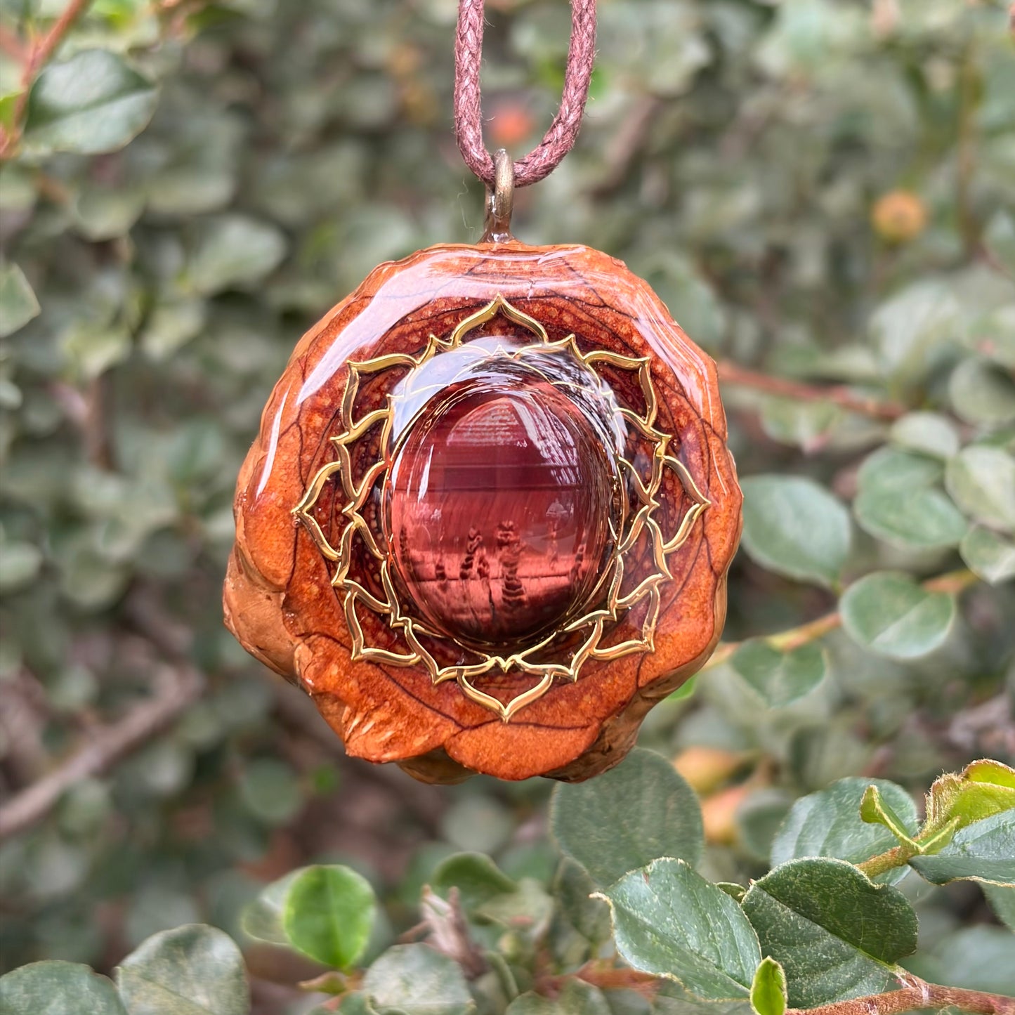 Red Tiger’s Eye Lotus Gold