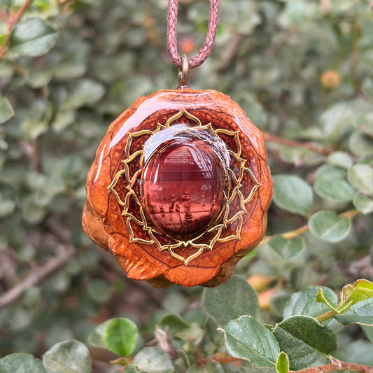 Red Tiger’s Eye Lotus Gold