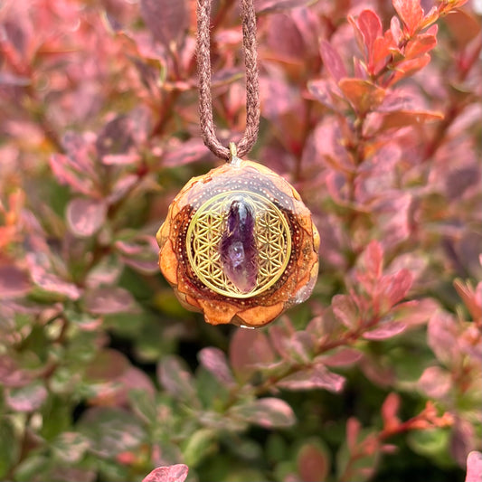 Amethyst Flower of Life Mini