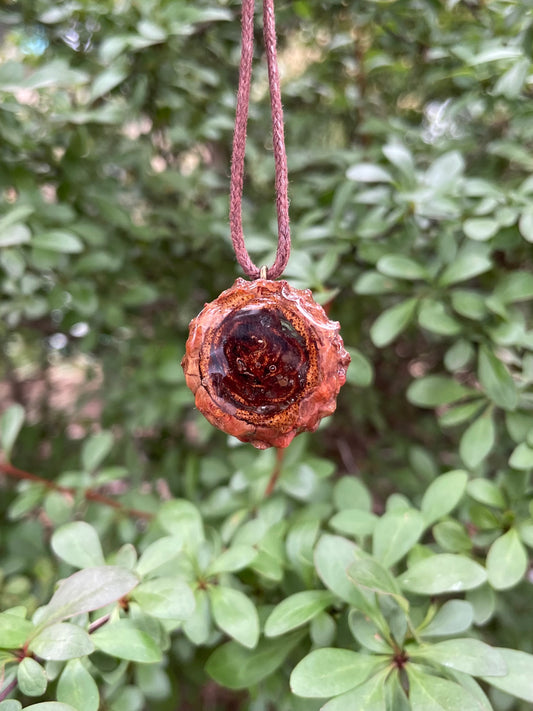 Orange Agate Flower of Life Mini