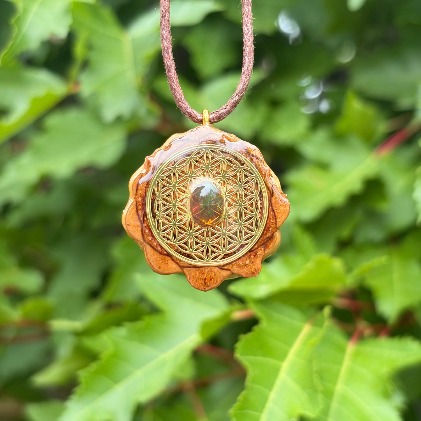 Ethiopian Black Opal, Flower of Life Mini