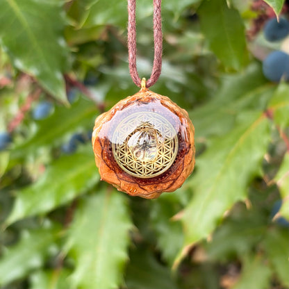 Moonstone Flower of Life Mini