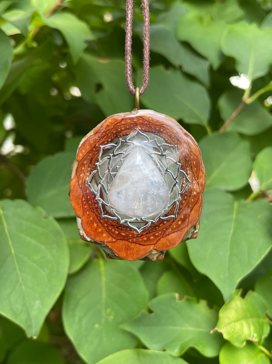 Moonstone Lotus LED Pendant