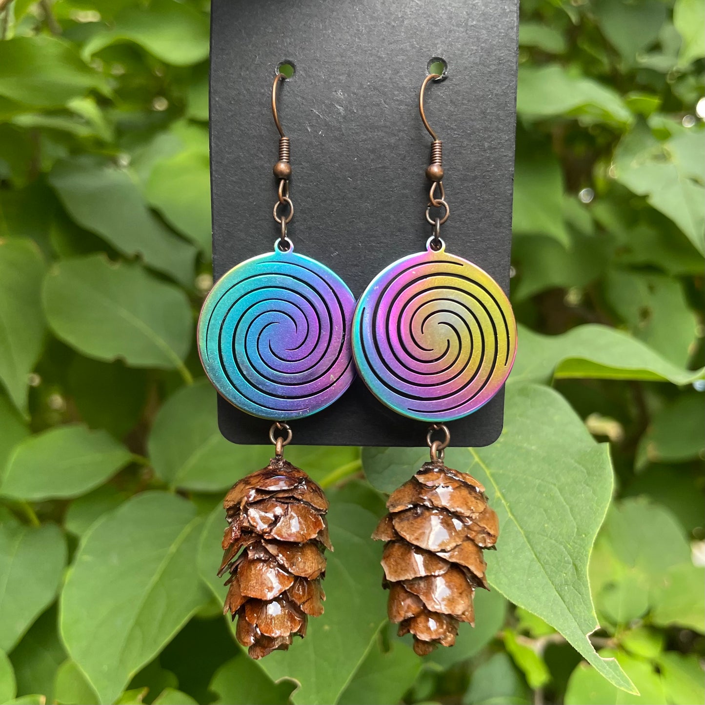Rainbow Swirly Earrings