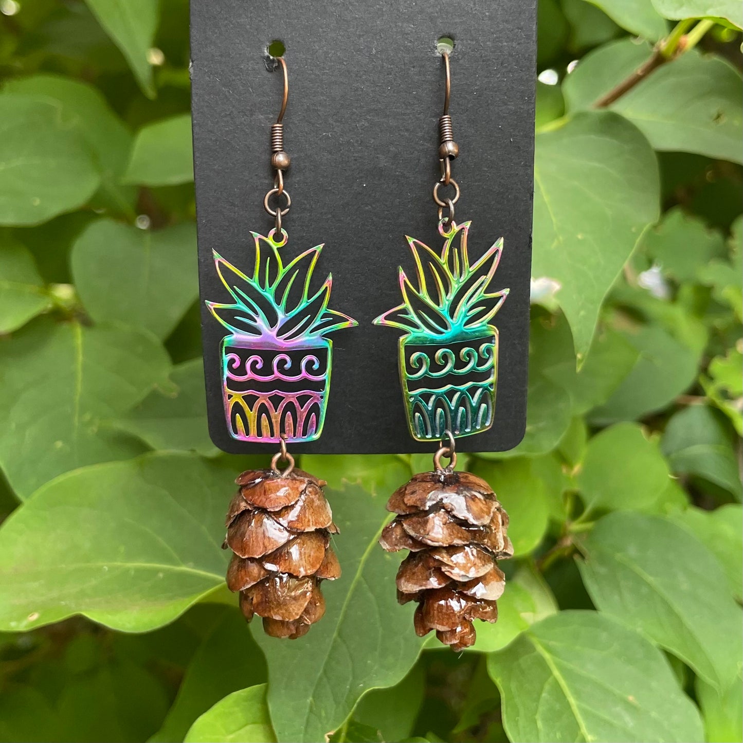Rainbow Plant Buddy Earrings