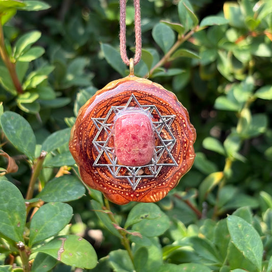 Rhodonite Tetrahedron Silver