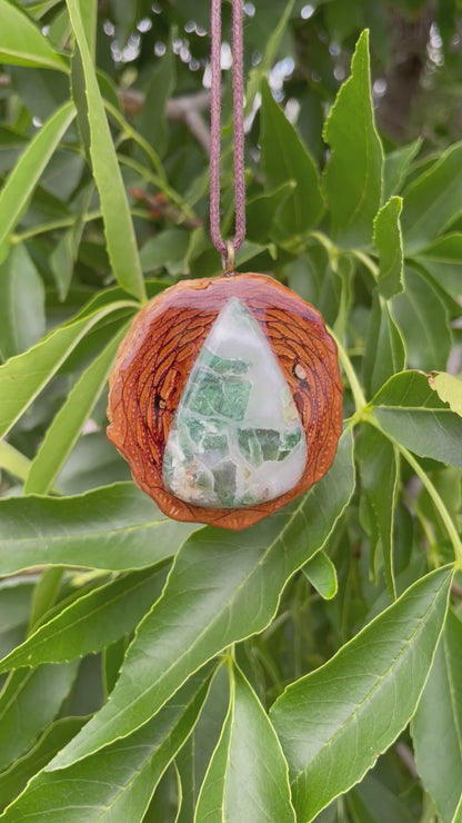 Moss Agate Large Pendant