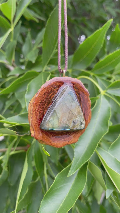 Labradorite Triangle Medium Pendant