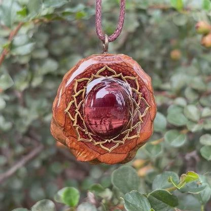 Red Tiger’s Eye Lotus Gold