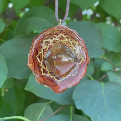 Red Moss Agate Lotus