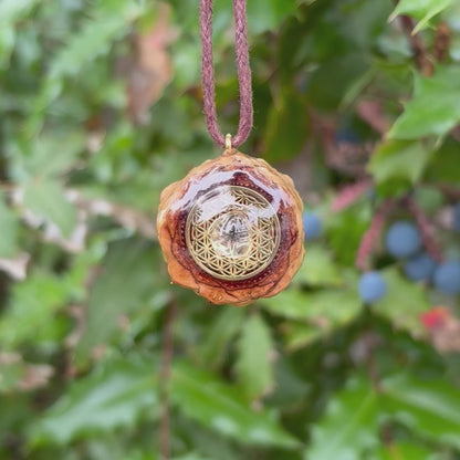 Moonstone Flower of Life Mini
