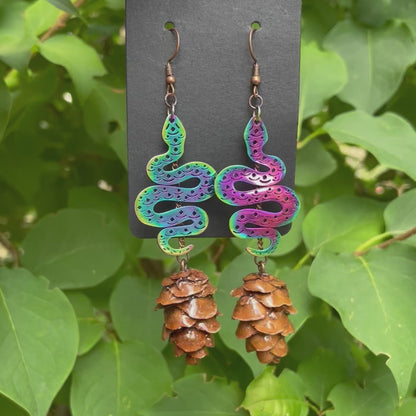 Rainbow Snake Earrings