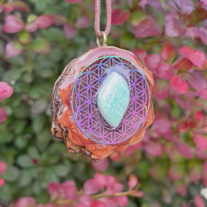 Amazonite, Rainbow Flower of Life