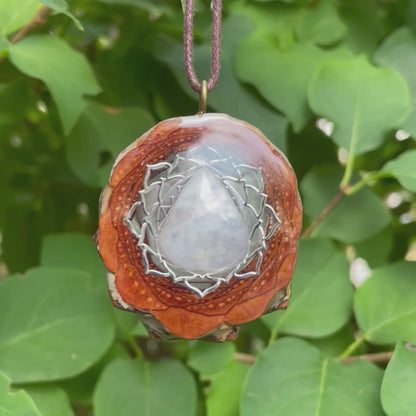 Moonstone Lotus LED Pendant