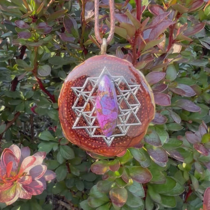 Copper Mojave Purple Turquoise, Tetrahedron, Silver