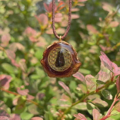 Obsidian Flower of Life Mini