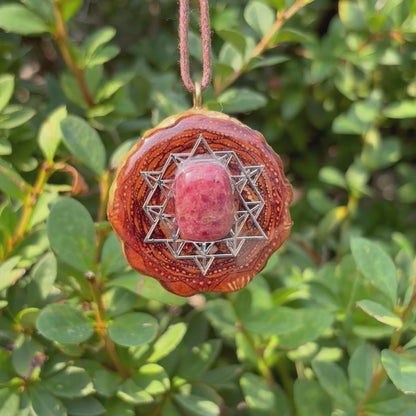Rhodonite Tetrahedron Silver