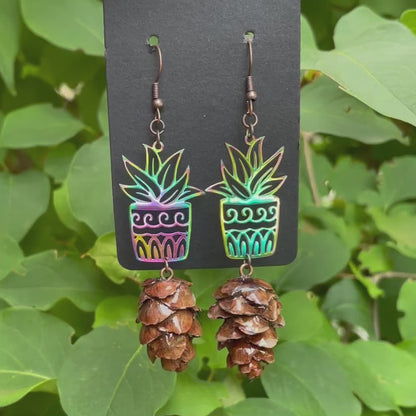 Rainbow Plant Buddy Earrings